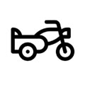 Side-car, le cloutage est possible pour rouler sur glace en hiver